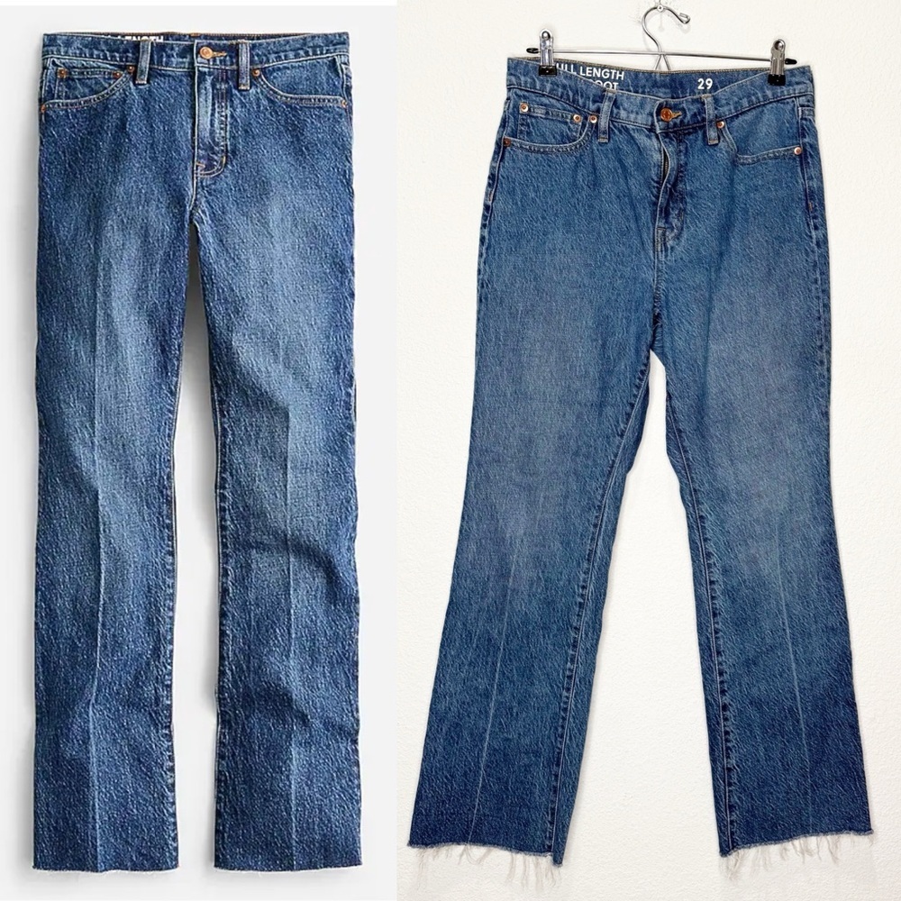 J. Crew Demi Boot Raw Hem 100% Cotton Jeans 29